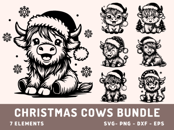 Download Highland Cow Christmas Svg Bundle - Cow christmas svg Collection