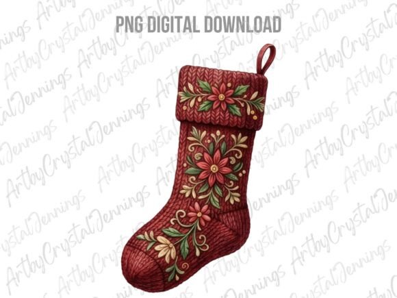 Download Watercolor Christmas Stocking PNG - Premium Resources