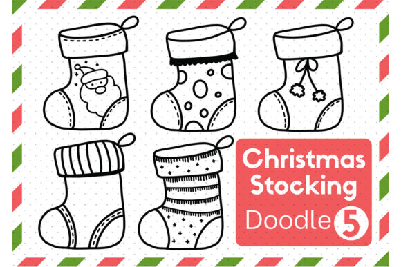 Download Doodle Christmas Stocking Set7 - Premium Resources