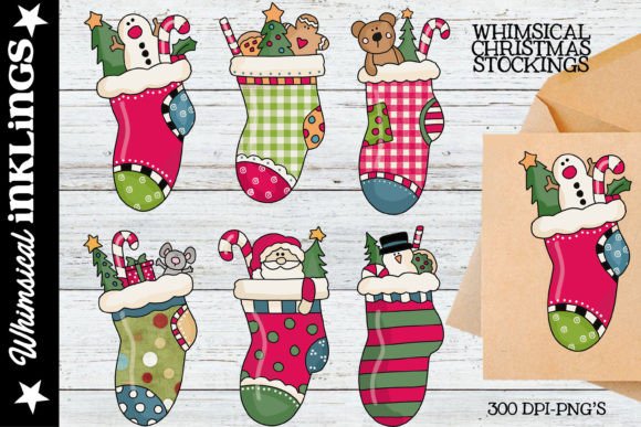 Download Whimsical Christmas Stocking Clipart - Christmas stocking Collection