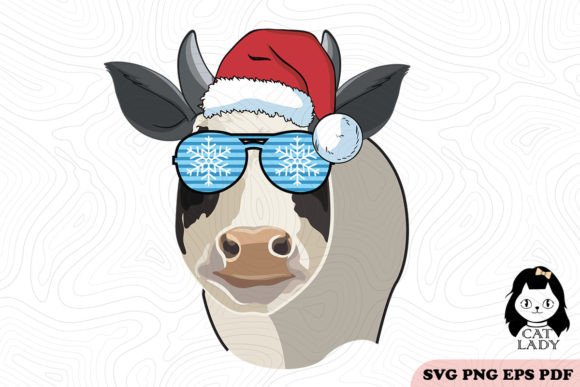 Download Cute Cow Christmas SVG PNG - Cow christmas svg Collection